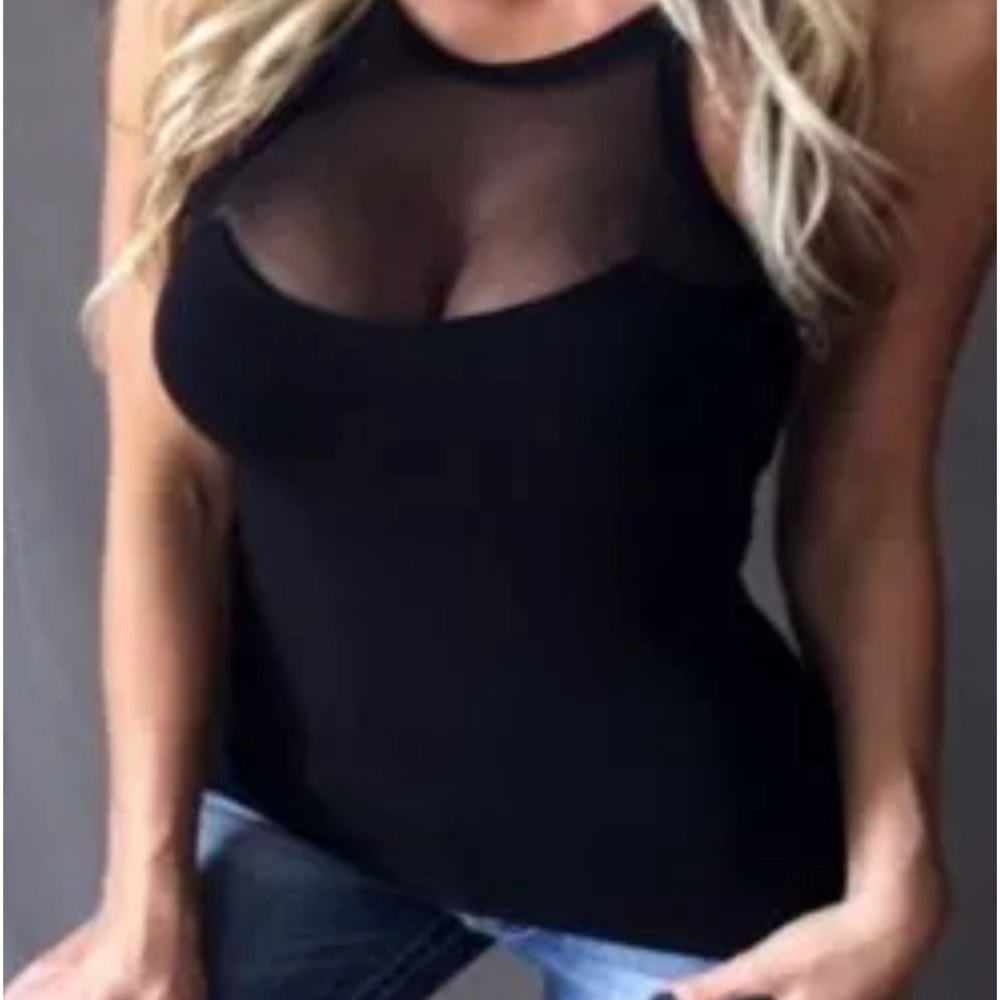 Casual See Through Mesh Vest shirt